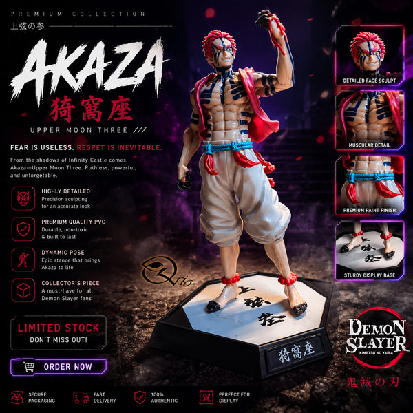 Akaza Upper Moon Three Action Figure | Demon Slayer Kimetsu no Yaiba Premium Collectible Statue