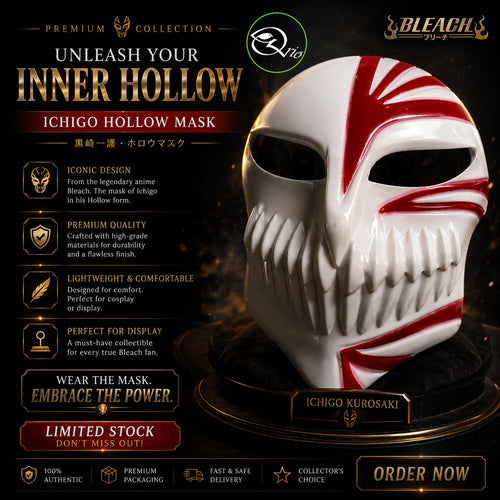 Ichigo Hollow Mask | Bleach Premium Cosplay & Display Collectible