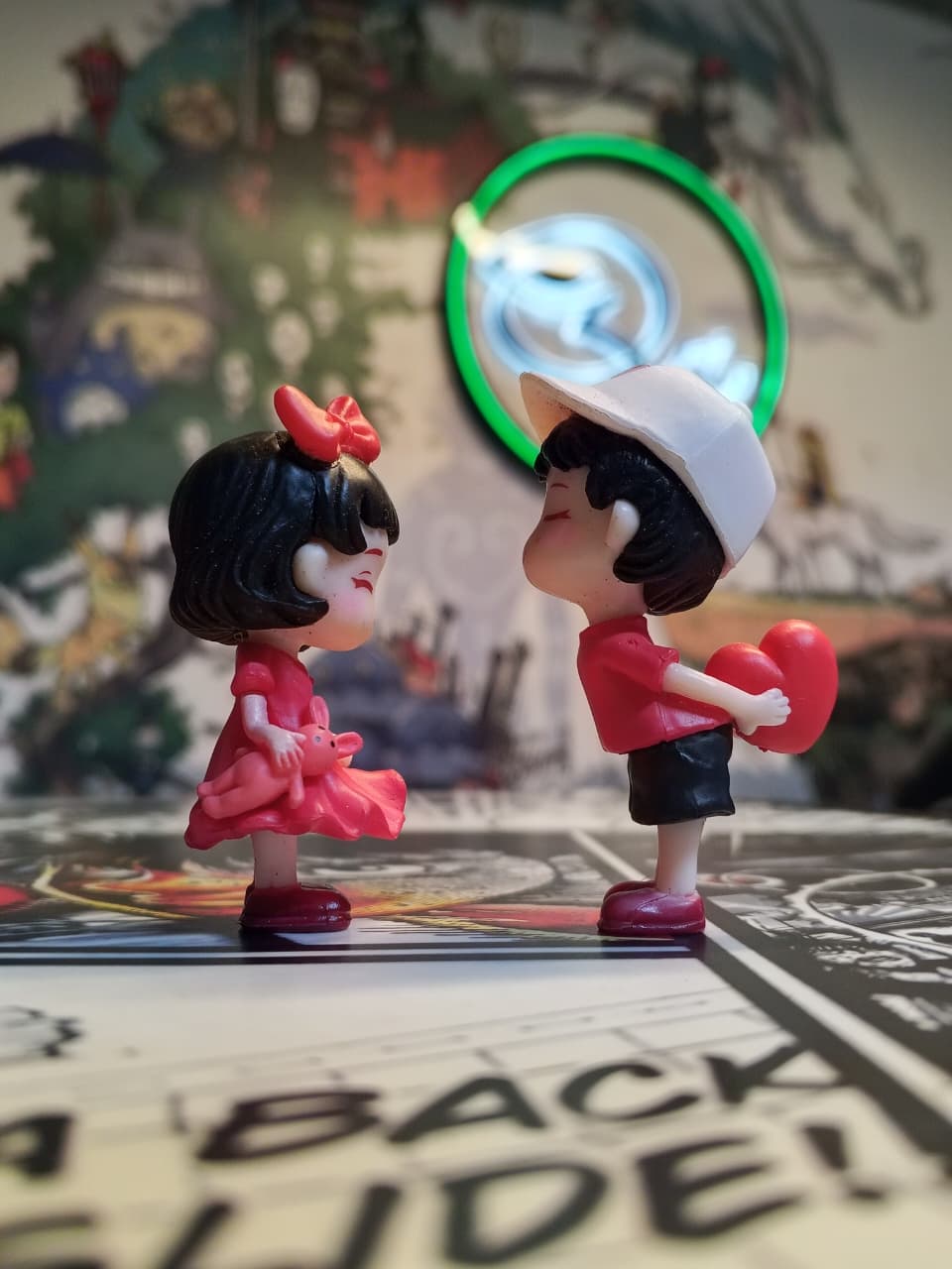 Cute Anime Couple Mini Figure Set | Car Desk Decoration Gift