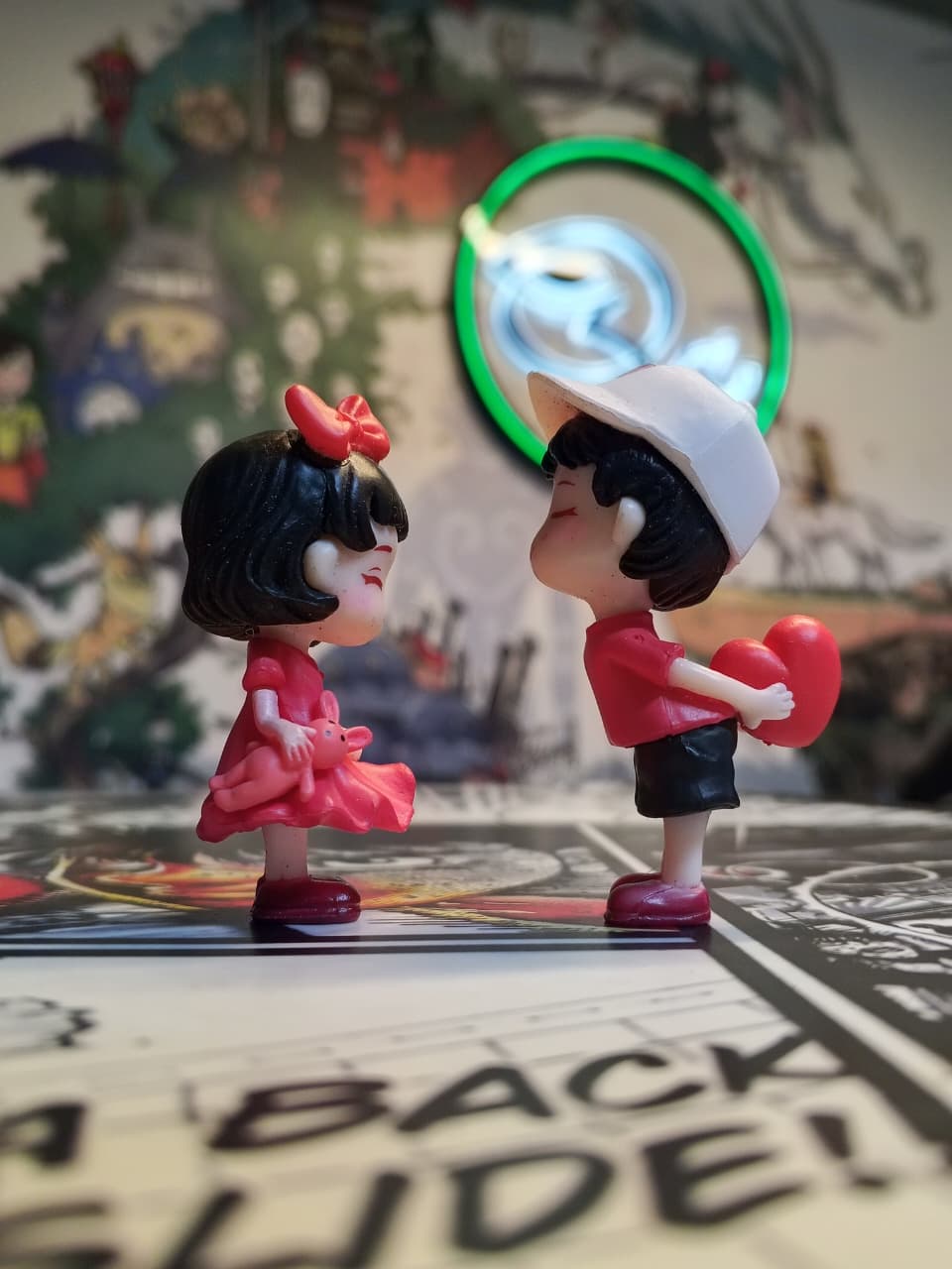 Cute Anime Couple Mini Figure Set | Car Desk Decoration Gift