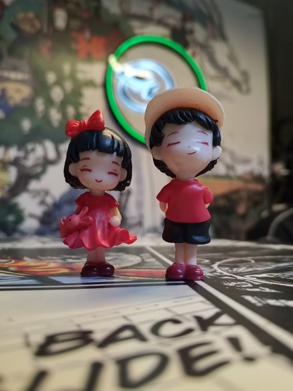 Cute Anime Couple Mini Figure Set | Car Desk Decoration Gift