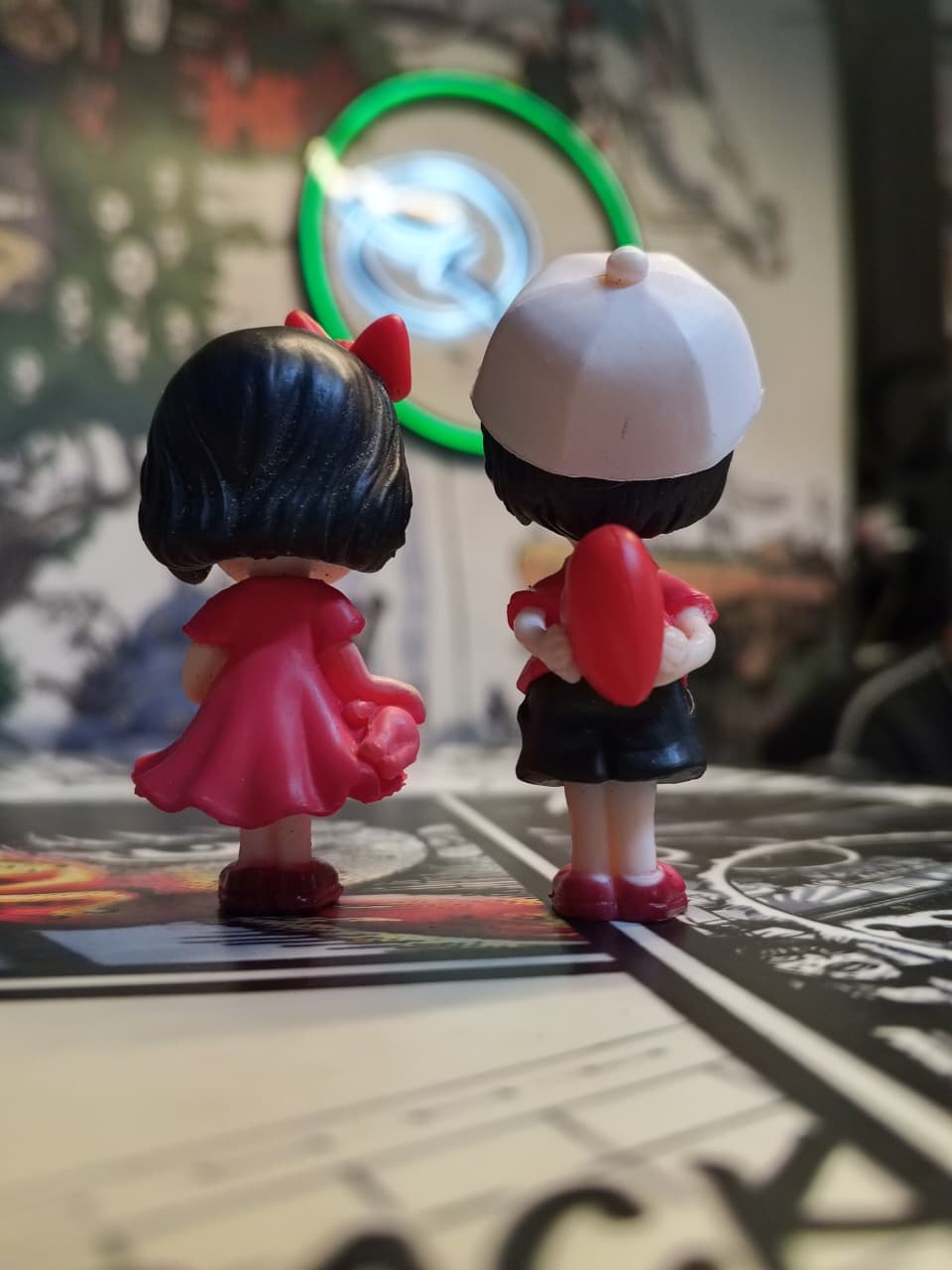 Cute Anime Couple Mini Figure Set | Car Desk Decoration Gift