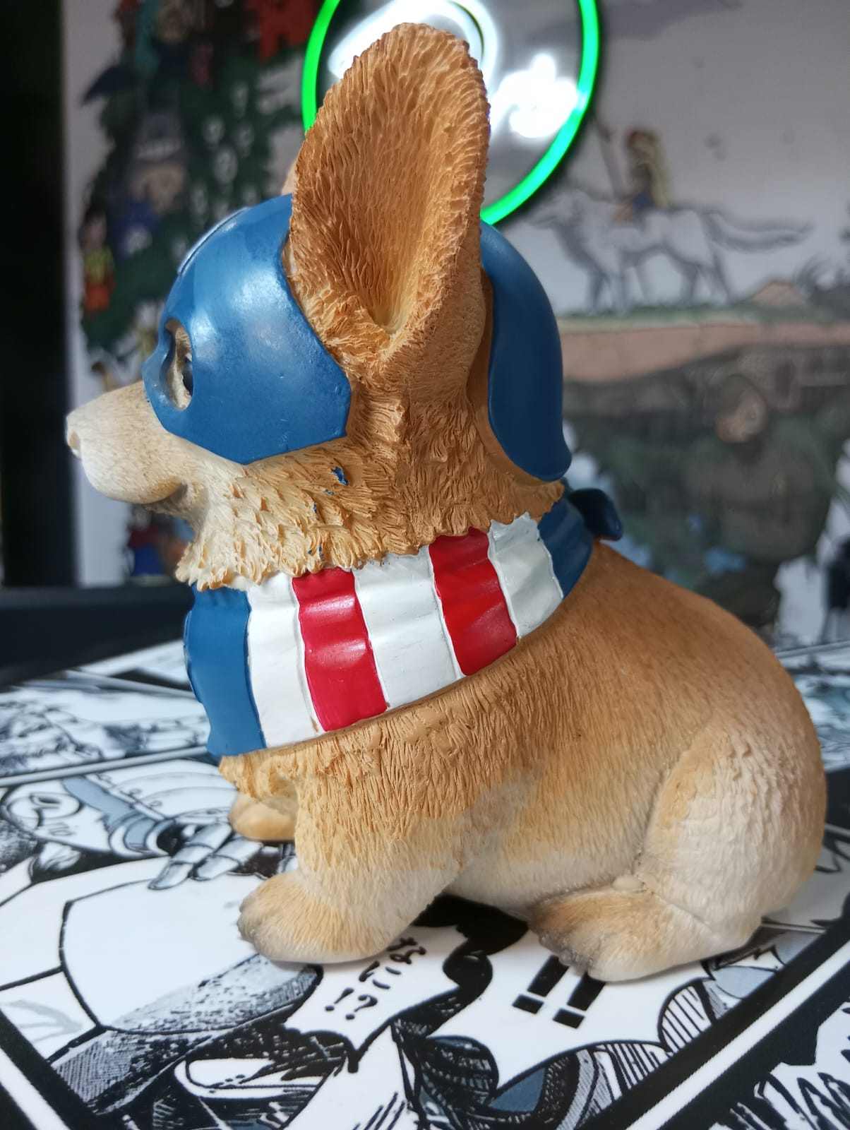 Captain America Corgi Doggy Bank | Marvel Avengers Coin Bank